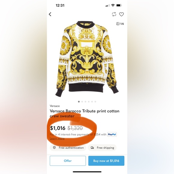 🆕💯AUTHENTIC VERSACE SWEATSHIRT - Picture 7 of 9